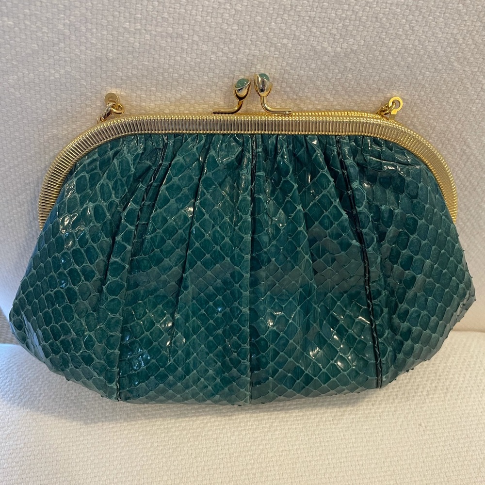 Judit Leiber vintage snake skin bag.